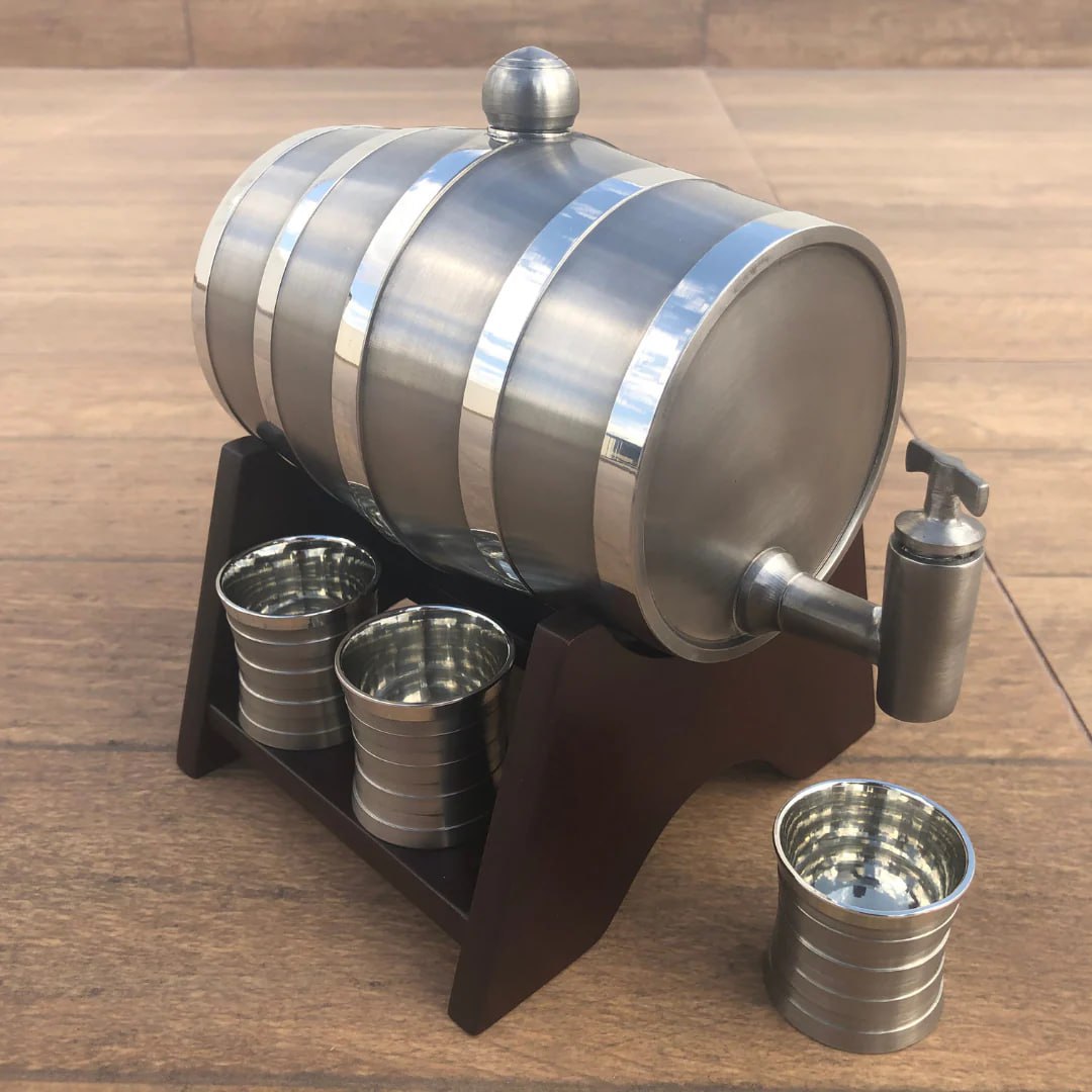 Barril de Estanho com Prato Giratório – de 3L a 25L