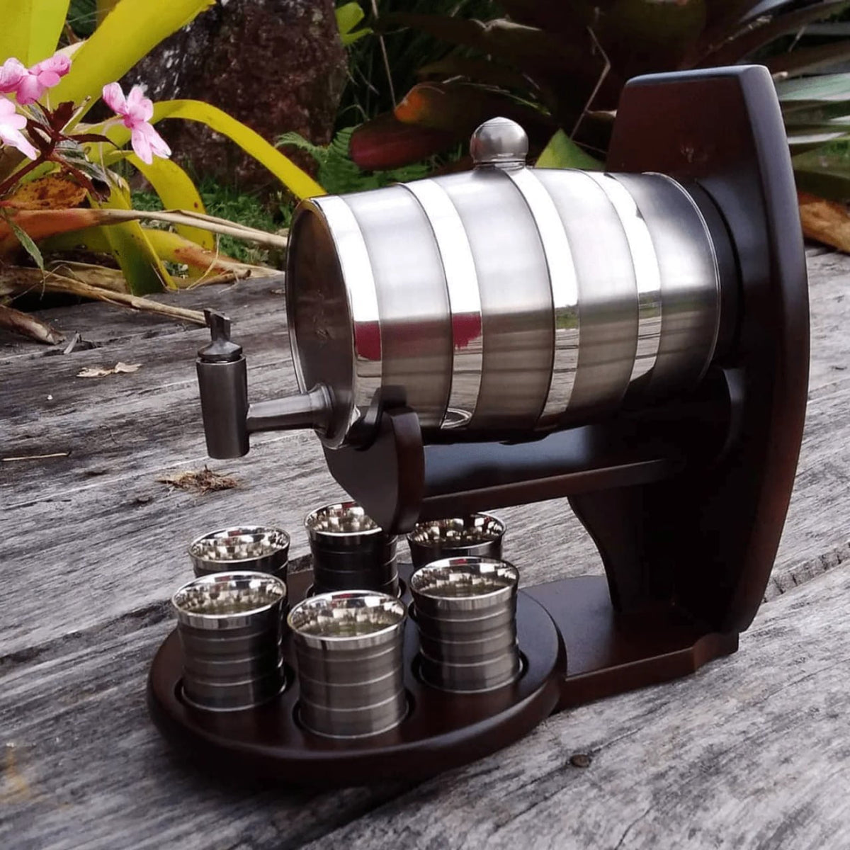 Barril de Estanho com Prato Giratório – de 3L a 25L
