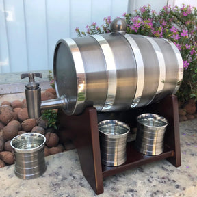 Barril de Estanho com Prato Giratório – de 3L a 25L