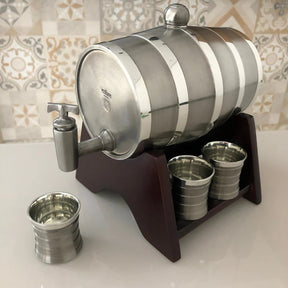 Barril de Estanho com Prato Giratório – de 3L a 25L